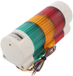 Qlight Coloană de semnalizare LED roșu/ambră/verde (QWTL-BZ-3-24-RAG)