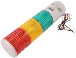 Qlight Coloană de semnalizare LED 24V roșu/ambră/verde (ST80MLF-BZ-3-24-RAG)