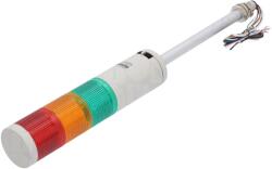 Qlight Coloană de semnalizare LED roşu/ambră/verde, 24VDC, IP54 - QTG60 (QTG60LF-BZ-3-24-RAG)