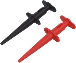 CAL TEST Clips de măsurare cu cârlig 5A neagră, roşie 4mm - L: 126mm (CT4467)