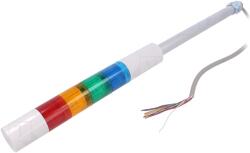 PATLITE Coloană de semnalizare LED 24VDC, roşu/ambră/verde/albastru, IP54 (LR4-402LJBW-RYGB)