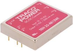 Traco Power Convertor DC/DC 30W 18-75V la 12V, montare PCB (TEN 25-4812WI)