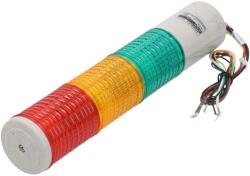 Qlight Coloană semnalizare LED roșu/ambră/verde 24V (ST56MLF-3-24-RAG)