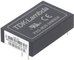 TDK-Lambda Convertor DC/DC 20W 9-36V la 24V (PXG-M20-24WS24)