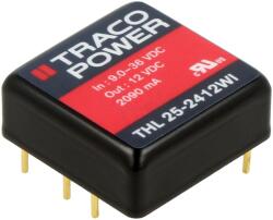 Traco Power Convertor DC/DC 25W 12V - Protecție OVP și SCP (THL 25-2412WI)