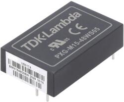 TDK-Lambda Convertor DC/DC 15W 18-75V la 5V 3A (PXG-M15-48WS05)