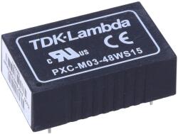 TDK-Lambda Convertor DC/DC 3W 18-75V la 15V (PXC-M03-48WS15)