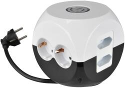Unitec Prelungitor cu 6 prize shuko si euro, 1.4 m (47531)