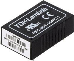 TDK-Lambda Convertor DC/DC 6W 18-75V la 15V (PXC-M06-48WS15)