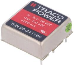 Traco Power Convertor DC/DC 20W 9-36V la 5V (THN 20-2411WI)