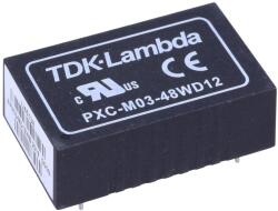 TDK-Lambda Convertor DC/DC 3W 18-75V la 12V/-12V (PXC-M03-48WD12)