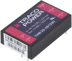 Traco Power Convertor DC/DC 20W 18-75V la 12V (THM 20-4812WI)