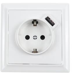 HOFF Priza schuko simpla Hoff cu USB 2.4A incastrata (1055890)