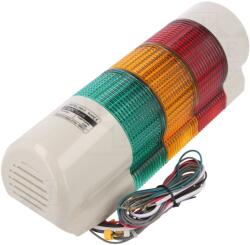 Qlight Coloană de semnalizare LED roşu/ambră/verde (QWTDL-WA-3-24-RAG)