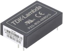 TDK-Lambda Convertor DC/DC 20W 18-75V la 15V/-15V (PXG-M20-48WD15)