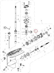 PARSUN Garnitura Inferioară a Angrenajului Parsun F60 Marine, Nautic (F60-04030000)