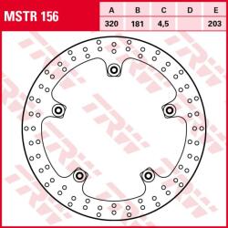 TRW Set 2 Discuri Frana Fata Fix 320/181x4, 5mm 5x203mm Diametru Gaura Fixare 8, 4mm Inaltime (spatiere) 0 (contine Nituri (MSTR156)
