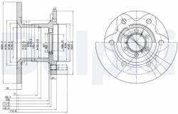 DELPHI Set 2 Discuri Frana Fata Dreapta/Stanga Iveco Daily I Daily Ii 2.4d/2.5d/2.8d 01.85-05.99 IVECO DAILY 1/DAILY 2 (BG429)