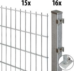 Floraworld kétrudas hálós kerítéspanel talplemezzel 120cmx30m 60/40 horganyzott