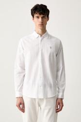 U. S. Polo Assn U. S. Polo Assn. safari férfi lenvászon LINEN BLEND LS - fehér S