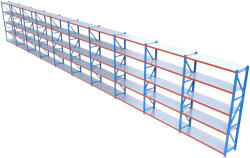 HD Regal FLEX300-W2005 Salgó polcrendszer KOMPLETT 20 m (300 x 60 cm / 5 polc) - pepita