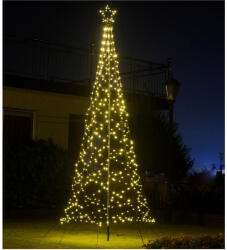 Somogyi Elektronic LKD480TREE LED-es fénypiramis, 3, 2 m, 480db melegfehér LED, 8 program, időzítő, IP44, adapteres tápellátás, kül- és beltéri kivitel