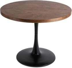 Klubfotel Kerek étkezőasztal LINO, 100 cm rusztikus/fekete