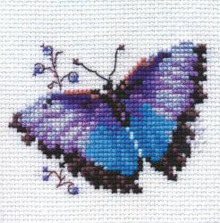  Keresztszemes hímzőkészlet Színes pillangók 9x8 cm (0-149)