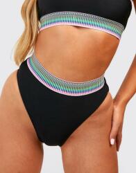 Boohoo Fekete bikini alsó kontrasztos betéttel Pbi NI9__XS