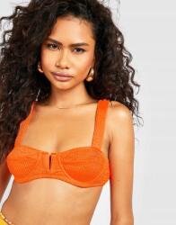 Boohoo Narancs Neon Textúrás Bikini Felső Sxn NG2__XXL