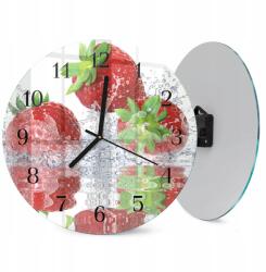  Csendes Üveg Falióra Stílusos Eper Nyomtatással 30 cm (010010500040200172588)