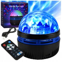  Forgatható Északi fény Led Rgb távirányító Usb mini gömb Disco (Z3506 Allvo)