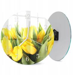  Üveg Konyhai Óra Stílusos Nyomtatott Tulipán Virágok Fi 30 cm (010010500040100081866)