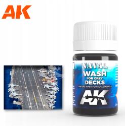 AK-Interactive Folyadék weatheringhez Wash For Grey Decks AK-302 AK302 űrtartalom 35 ml (AK302)