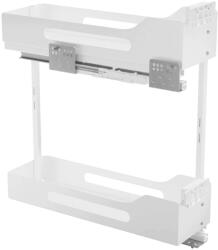 Stolmet Cargo Pro Box kosár szekrényhez 20cm 2 polcos, teljes kihúzású, önbehúzós, fehér (W-2370-200.P67-STOLMET)