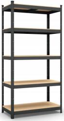 Tm Smart Regaly Fém polc Economy 180x90x40 5 polc lakkozott fekete (ВC18015 09040 52 Metal rack)