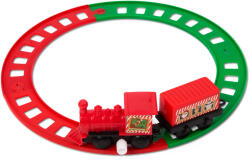 Alista Home Tren Craciun mecanic cu sina 20 cm, rosu verde (GLB_58564) Trenulet