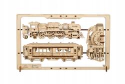 UGears Gőzmozdony Puzzle 2, 5D fából készült 3D összecsukható modell (90207)