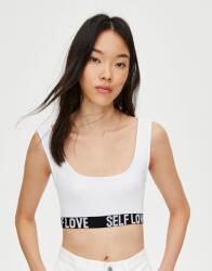 Pull&Bear Pull & Bear Rövid Fazonú Top Jds Felirattal Xxc__xs