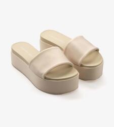 Calvin Klein Ck Calvin Klein Eredeti Flip-flop Papucs Szövet Platform Bézs 39