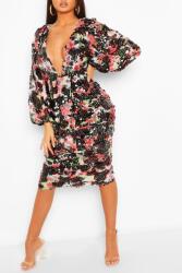 Boohoo Ruha Mini Flitteres Mély Nyakkivágással 36