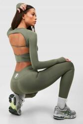 Boohoo Sport Felső Nyitott Hátrésszel XL (GZZ78503_khaki)
