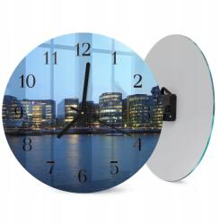  Üveg falióra modern enteriőrökbe Horizont mintával 30 cm (010010500040200171868)