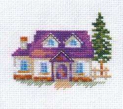  Keresztszemes hímzőkészlet Ház az erdőben 8x7 cm (0-153)