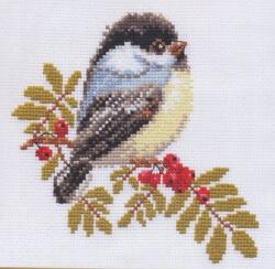  Keresztszemes hímzőkészlet Széncinege 15x14 cm (1-12)