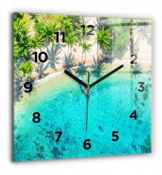  Nagy Akkumulátoros Üveg Óra Hangtalan Lógó Trópusi Koh Tao Strand (010010500080200269411)