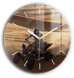  Üveg modern falióra Quad a sivatagban fehér mutatók fi60 cm (010010500050100271137)