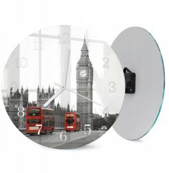  Függő Kerek Üveg Óra Stílusos Nyomtatással London fi 30 cm (010010500040100083363)
