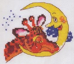  Keresztszemes hímzőkészlet Itt az idő aludni. 11x9 cm (0-06)