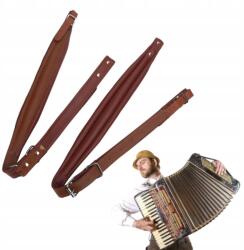  Masszív Akkordión Szíjak 83-110CM Barna